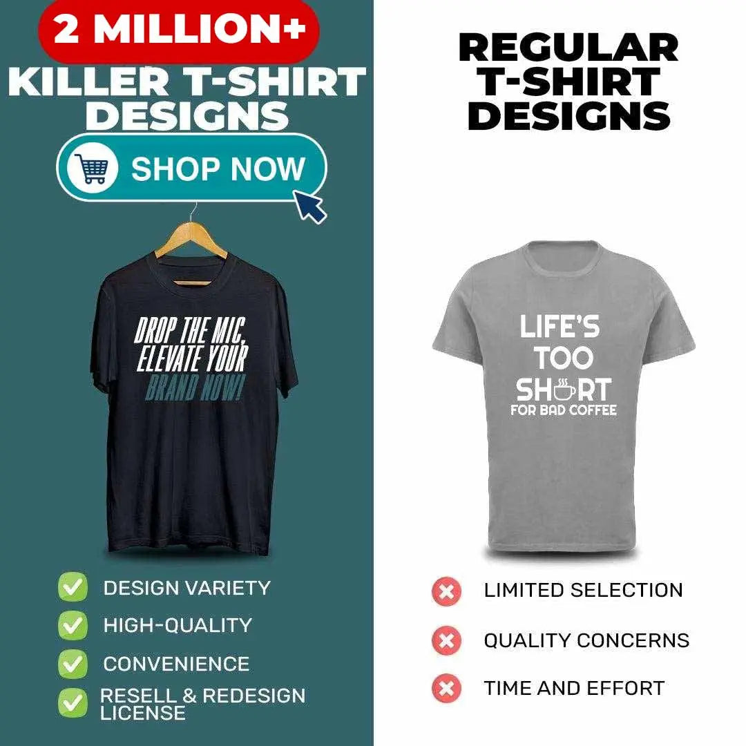 2M+ T-Shirt Designs Pack | Instant Download + Resell Rights FastVault