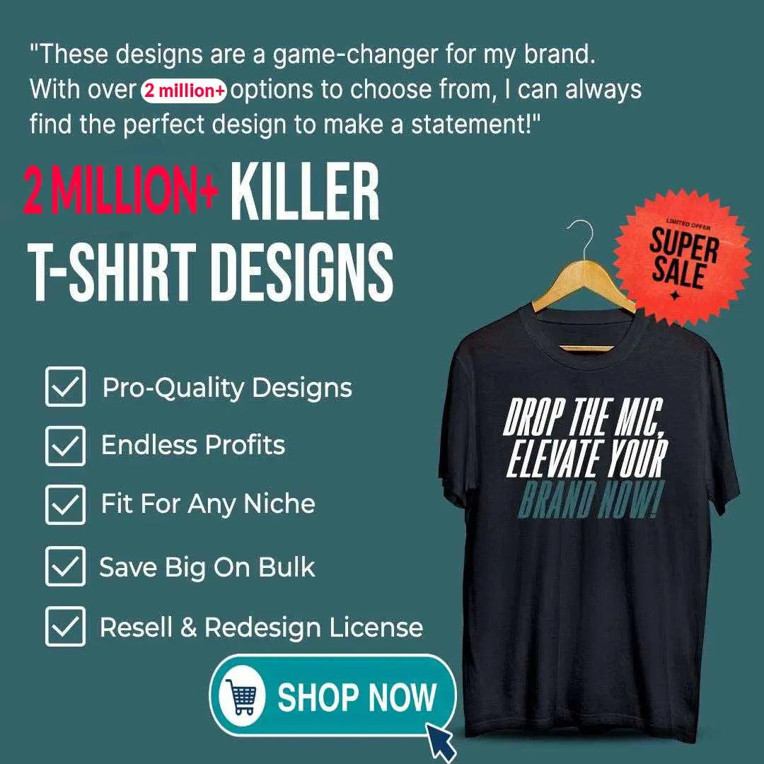 2M+ T-Shirt Designs Pack | Instant Download + Resell Rights FastVault