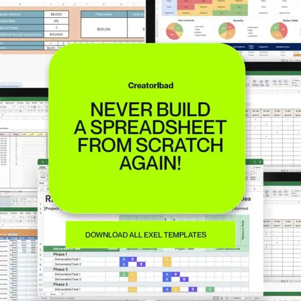 1200+ Excel Templates Pack | Instant Access + Resell Rights FastVault