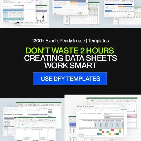 1200+ Excel Templates Pack | Instant Access + Resell Rights FastVault