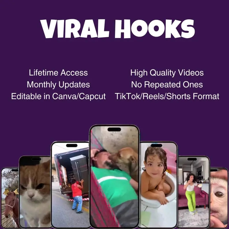 1000+ Viral Video Hooks – Instant Access + Resell Rights FastVault